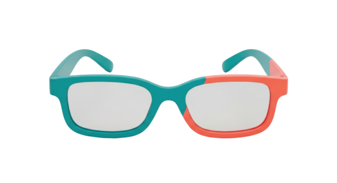 Isolated eyeglasses frame colorful style, fashion item, eyewear accessory for kids, trendy design