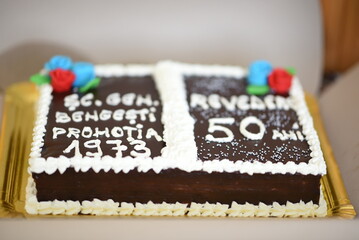 chocolate cake on a white background