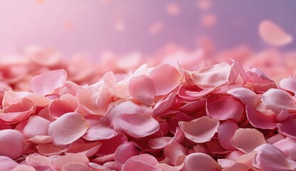 Obraz premium Soft pink rose petals, gentle bokeh