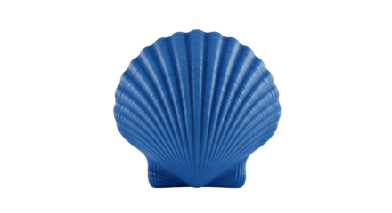 Isolated Blue Seashell Sculpture, Nautical Marine Decor, Oceanic Inspiration, Seaside Shells