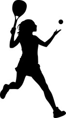 Design of woman playing padel