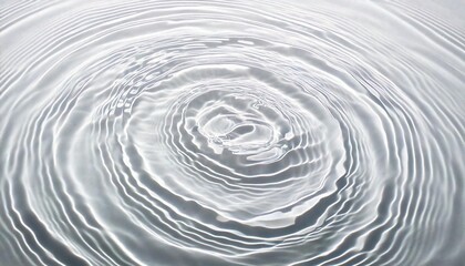 Fototapeta premium Water with ripples. Soft, transparent ripple texture on a white background — an elegant abstract setting ideal for showcasing cosmetic moisturizers, micellar toners, emulsions, or collagen serums