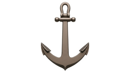 Isolated Anchor Symbol, antique nautical object for boats and ships; naval sea equipment