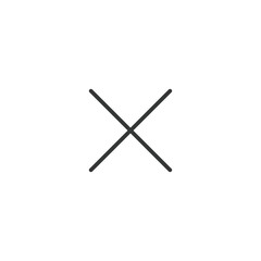 Close Icon. Minimal Line Cancel and Exit Symbol.
