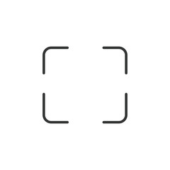 Fullscreen Icon. Minimal Line Expand and View Symbol.