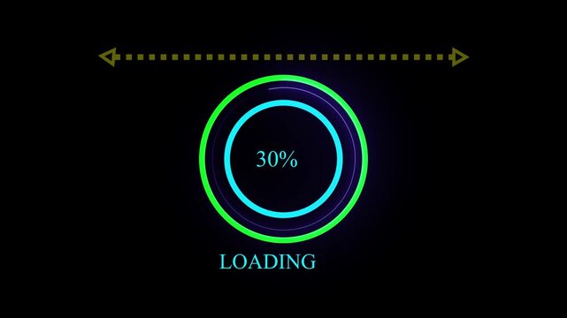 Colorful circle loading bar animation video black background . Loading icon animation.loading progress bar loading animation for website ... See More