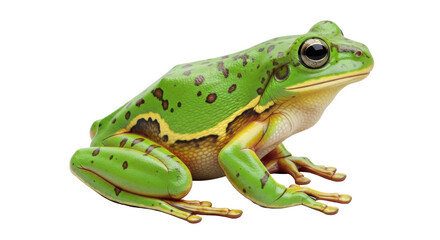 Isolated Green Tree Frog close up Studio Shot Amphibian Nature Rainforest Australian fauna