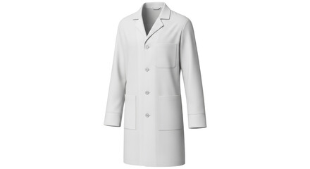 Isolated lab coat uniform, medical garment, doctor or science worker apparel equipment