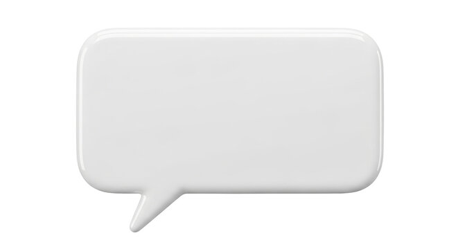 Isolated speech bubble element for message window. Communication interface object graphic