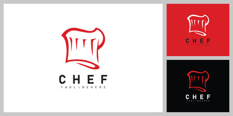 Chef Hat Symbol &ndash; Culinary, Food and Restaurant Logo Design Vector
