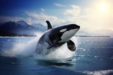 Fototapeta premium Orca outdoors animal mammal.