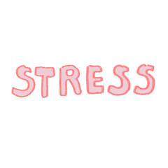 Pink crayon handwriting stress 