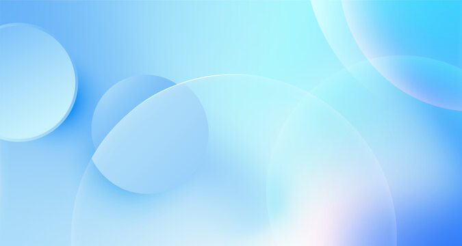 Modern gradient abstract background with glass circles and soft blur vector.

