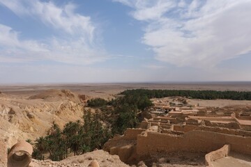 Ancient desert oasis village in Tunisia