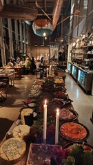 A traditional Julbord Christmas buffet spread of various dishes in Sweden