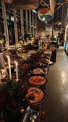 A traditional Julbord Christmas buffet spread of various dishes in Sweden