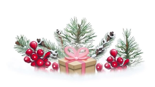 Snowrise Gift Bloom &ndash; Pine Berry Present Emerge from Mist