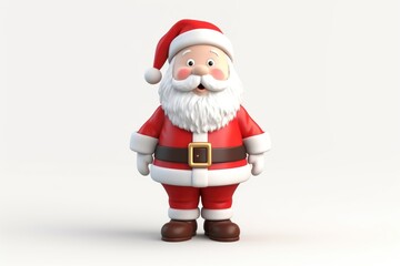 Toy white background representation santa claus.