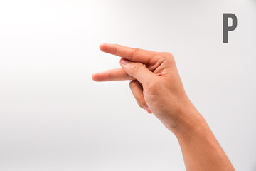 American Sign Language (ASL) alphabet and numbers chart using human hand gestures on white background.
