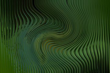Fototapeta premium Abstract green swirl pattern with textured ripples and a dark, mysterious center