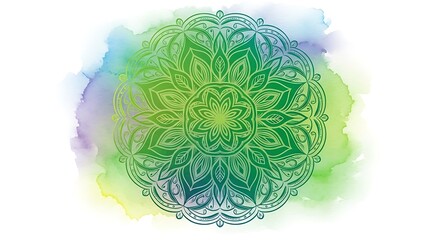 Intricate Green Mandala Design.