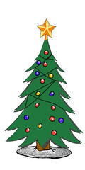 Basic Green Christmas Tree Vector