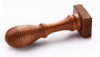 wooden stamp isolated on a white background