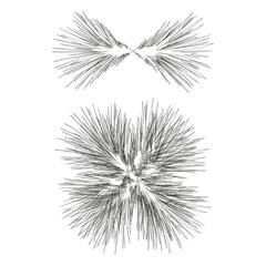 Obraz premium Abstract burst illustration. Lines expanding design. Vector dynamic symbol. Monochrome energy pattern.