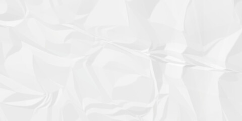 Crumple crushed aged white obsolete rumple craft design. wrinkle ripped creased white crumple aged closeup recycled document grunge paper background.	