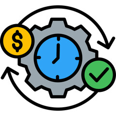 Workflow Automation lineal color icon