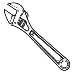 wrench isolated on white