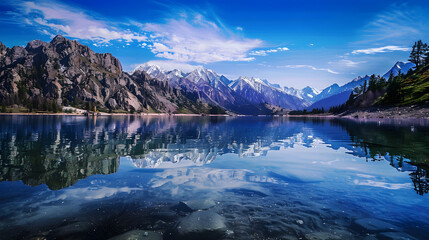 Fototapeta premium Mountain lake reflection