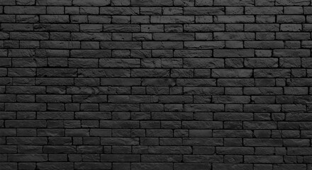 Dark moody black brick wall texture background for modern design