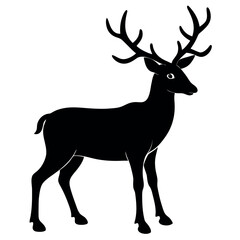 deer silhouette vector illustration