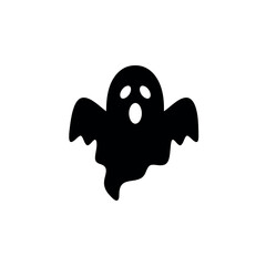 Silhouette of a Spooky Ghost for Halloween Decoration.
