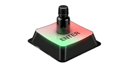Glowing Red-Green ENTER Key – Tech Interface, Gaming, Decision, Submit Button