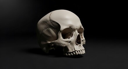 Detailed Human Skull Model.
