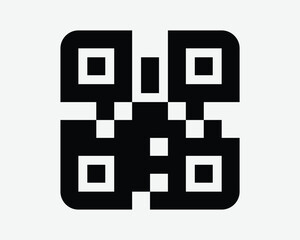 QR Code Icon Scanning Diagram Scanner Payment Transfer Mobile Technology Shopping Menu Marketing Black Pixel Shape Sign Symbol