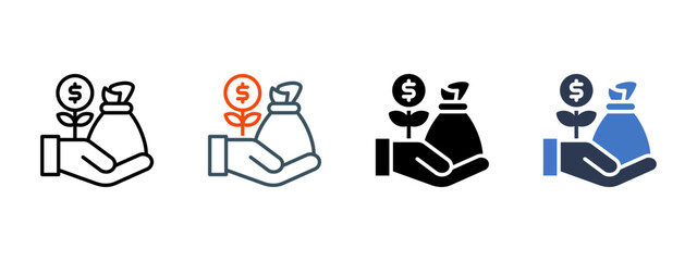 Venture Capital multiple icon style vector illustration