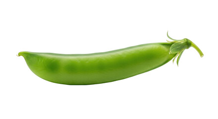 Isolated Raw Pod of Peas, Fresh Green Snap Pea Vegetable for Healthy Food and Dieting