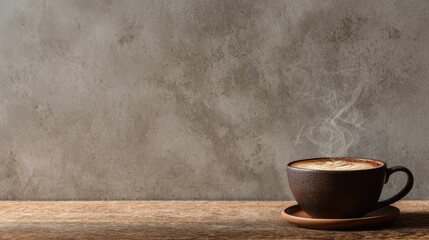 Minimal Studio Shot of Spiced Cocoa Drink in Matte Cup