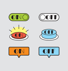 資料用 ON/OFF Icons (color) – プレゼン資料に使えるオン・オフ切替アイコンセット(カラー)