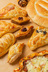 A tempting variety of pastries showcases different styles and flavors, perfect for dessert lovers