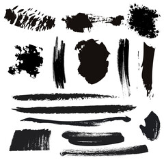 grunge Brush strokes collection,  set of grunge Brush strokes vector