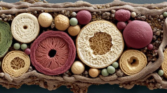 Cross section plant root vascular bundle xylem cross section stem vascular bundle cortex cells tissue texture organic bundle root