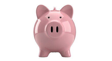 Isolated piggy bank for saving money, investment or finance with clipping path, earnings