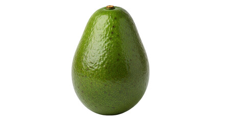 Isolated healthy green avocado fruit, pear-shaped with a single large seed, nutritious food