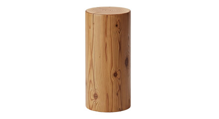 Isolated wooden stool or side table for interiors projects and design concepts ideas