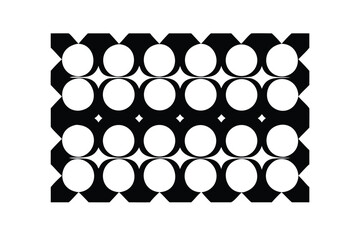 Abstract Op-Art Vector Pattern with Nested Circles and Squares