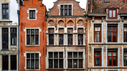 Fototapeta premium The facade of a historic building in Bruges.